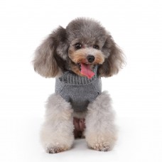  Blue Turtleneck Dog Sweater for Winter