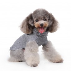  Warm Fold-Over Collar Dog Knitwear