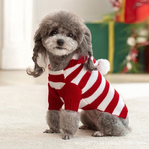 Christmas Knitted Dog Hoodie