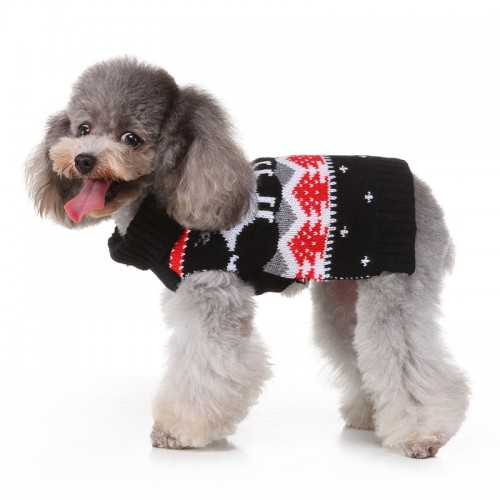 Reindeer Pattern Dog Fall Pullover