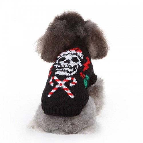 Halloween Skull Sweater for Dogs – Edgy Holiday Knitwear