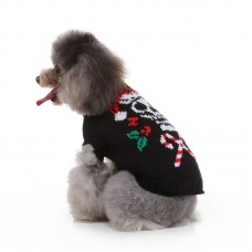 Autumn Skull Sweater for Dogs – Cozy Gothic Holiday Look