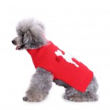 Christmas Pet Sweater with Pom Poms