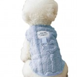 Autumn Fleece Dog Coat with Leash Ring