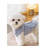 Autumn Fleece Dog Coat with Leash Ring