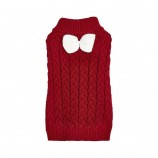 Cable knit dog sweaters with collar