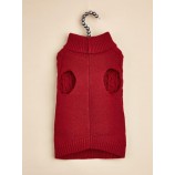 Cable knit dog sweaters with collar