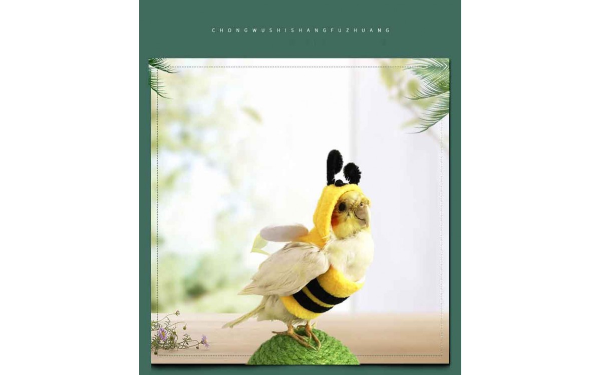 Buzzing with Cuteness: Bee Costume for Parrots That Combines Fun and Warmth