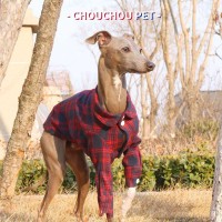 Autumn Checkered Cotton Shirt for Whippet