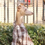 Brown Plaid Cotton Dog Shirt for Whippets – Autumn Style