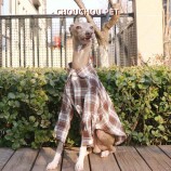 Brown Plaid Cotton Dog Shirt for Whippets – Autumn Style