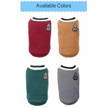 Autumn Knit Dog Vest - V-Neck Preppy Style for Small Pets