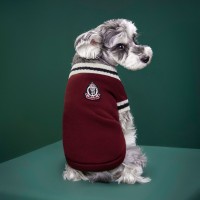 Preppy Knit dog Vest - Soft V-Neck Sweater for Autumn and Winter