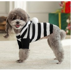 Cable knit dog sweaters with collar