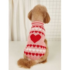  Heart Turtleneck Dog Sweater