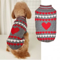Red Heart Knit Pullover for Dogs