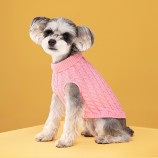 Cozy Cable-Knit Pet Sweater for Fall-Winter