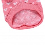 Festive dog Jumper – Pink Heart Knit for Holiday Season