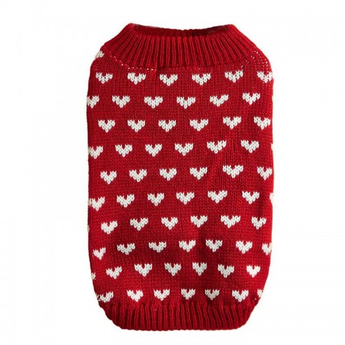 Winter Holiday Cat Jumper - Red Heart Knit by LovelyPetpal