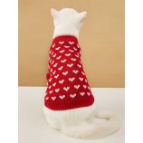 Holiday Party Cat Sweater – Red Heart Knit for Festive Pet Gatherings