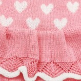 Christmas Gift dog Sweater – Pink Heart Holiday Knitwear