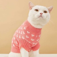 Pink Heart Cat Sweater – Cozy Fall and Winter Knitwear
